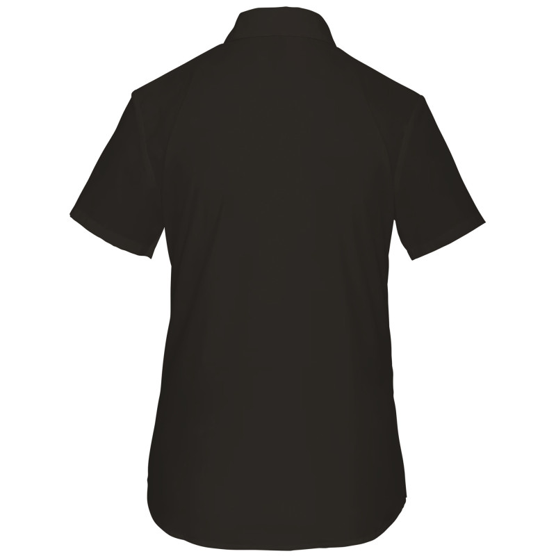 CHEMISE NOIRE MANCHES COURTES FEMME  
