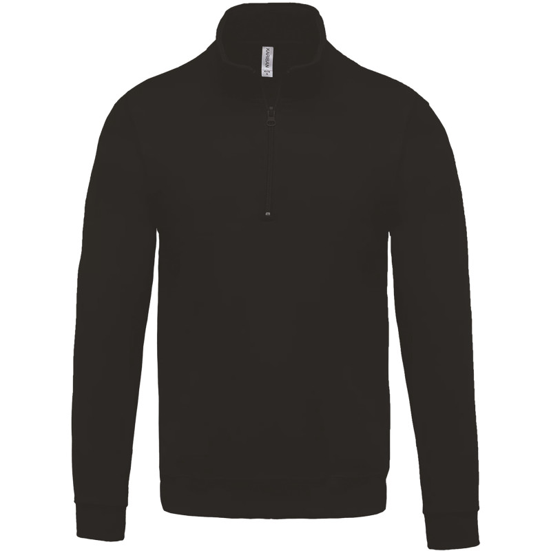 SWEATSHIRT K478 COL ZIPPE NOIR