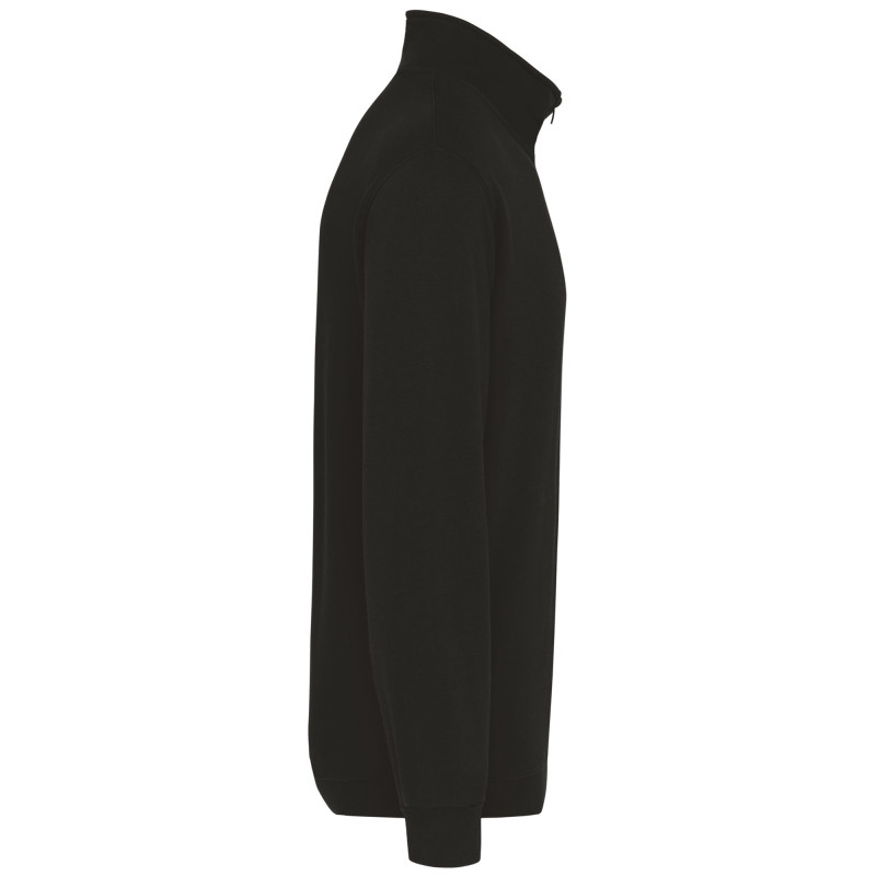 SWEATSHIRT K478 COL ZIPPE NOIR