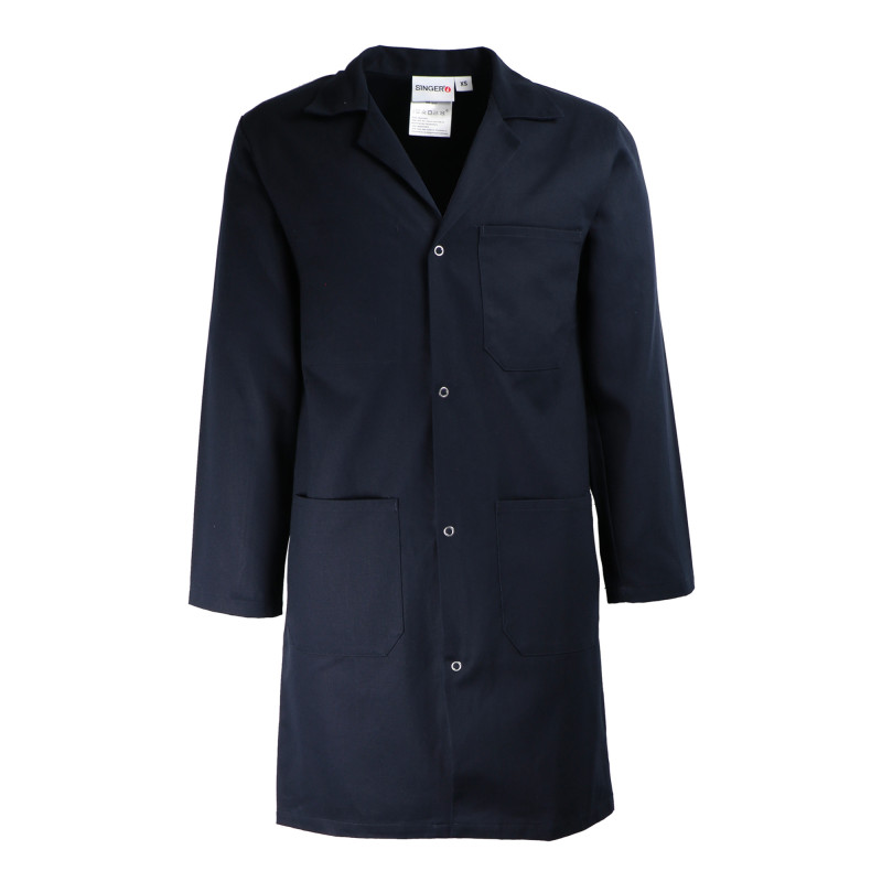 BLOUSE 100% COTON AVEC PRESSIONS BLEU
