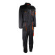 COMBINAISON DE TRAVAIL 2 ZIPS NOIR GRIS ORANGE