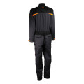 COMBINAISON DE TRAVAIL 2 ZIPS NOIR GRIS ORANGE