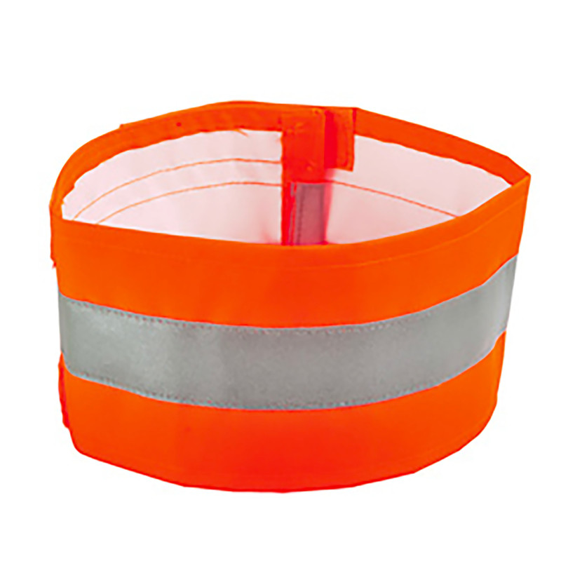 BRASSARD HAUTE VISIBILITE POLYESTER ENDUIT ORANGE