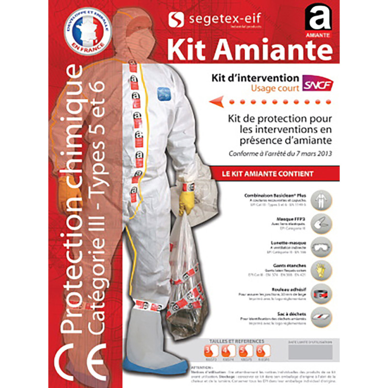 KIT AMIANTE ESSENTIEL PRET A L'EMPLOI