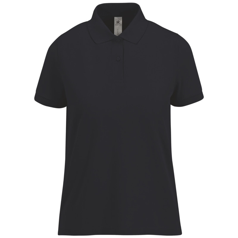 POLO FEMME NAVY MANCHES COURTES 210 G/M²