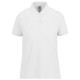 POLO FEMME BLANC MANCHES COURTES 210 g/m²