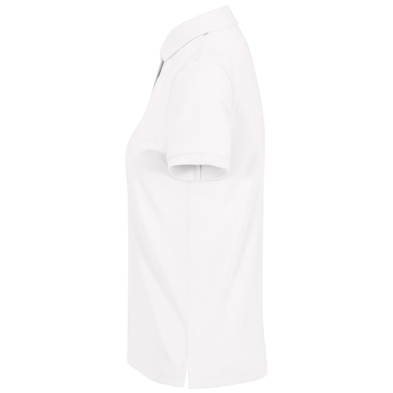 POLO FEMME BLANC MANCHES COURTES 210 g/m²