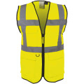 GILET SIGNALISATION HAUTE VISIBILITE MULTI-POCHES JAUNE