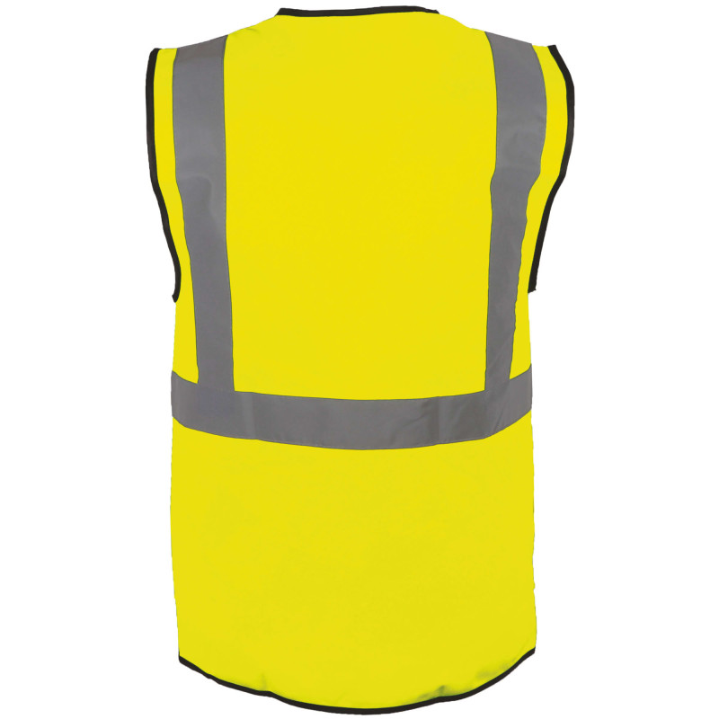 GILET SIGNALISATION HAUTE VISIBILITE MULTI-POCHES JAUNE