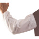 LOT 100 MANCHETTES POLYÉTHYLÈNE 40CM BLANC TU