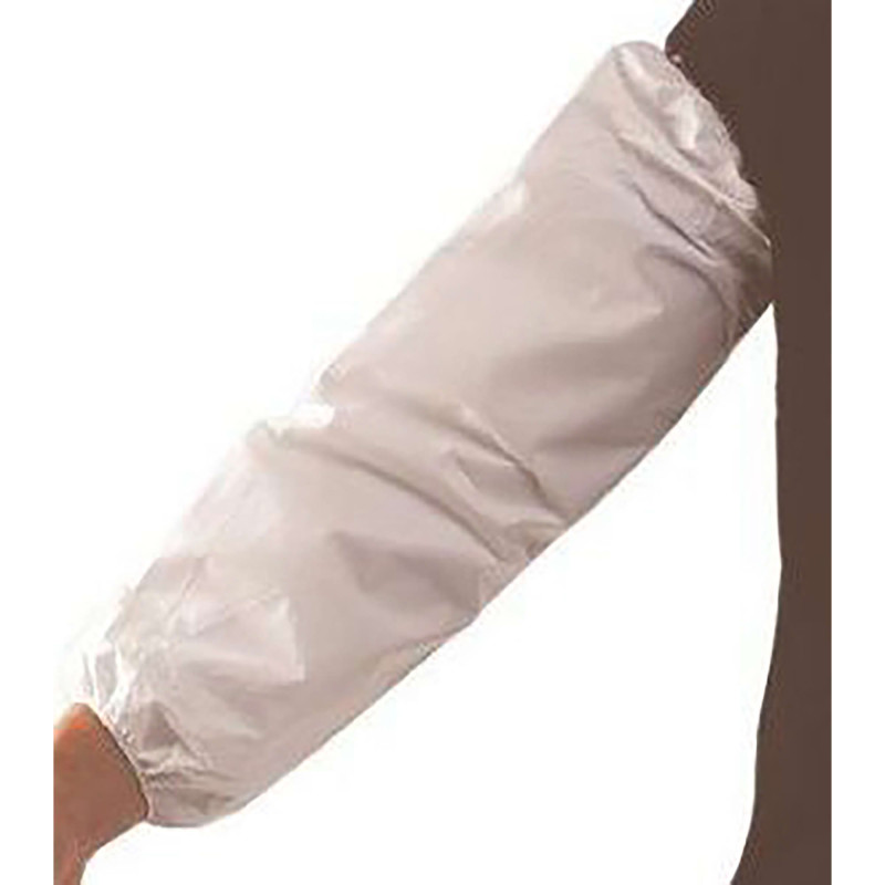 LOT 100 MANCHETTES POLYÉTHYLÈNE 40CM BLANC TU