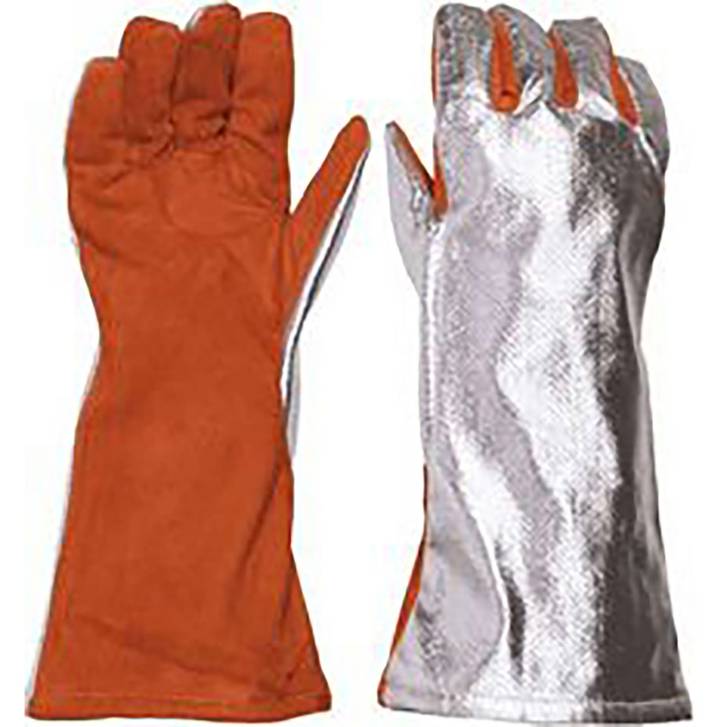 GANTS CUIR RHT, DOS ET MANCHETTE ALUMINISÉS 30 CM