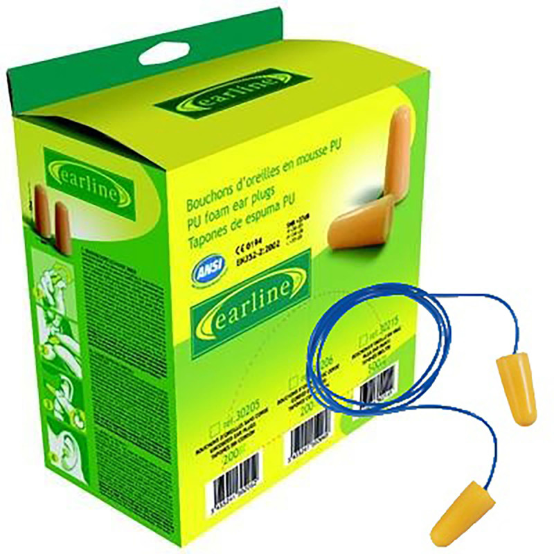 150 BOUCHONS D'OREILLE CORDÉS EARLINE SNR 36DB