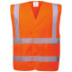 GILET HI-VIS BAUDRIER ET DOUBLE CEINTURE-ORANGE