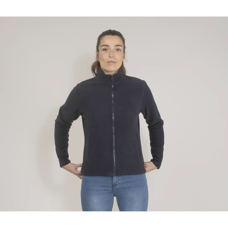 VESTE POLAIRE FEMME 300G BM701 NOIR/NOIR