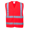GILET HI-VIS BAUDRIER ET DBLE CEINTURE-ROUGE