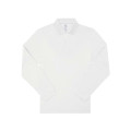 POLO HOMME B&C MANCHES LONGUES 210 BLANC