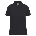 POLO FEMME NAVY MANCHES COURTES 210G