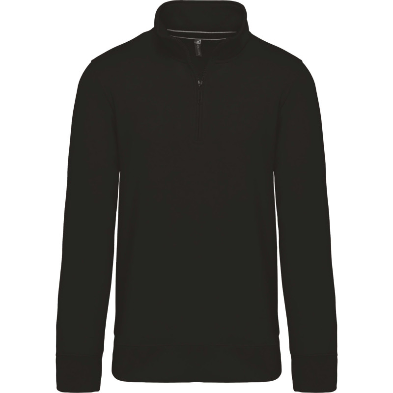 SWEAT-SHIRT COL ZIPPE HOMME K487 NOIR