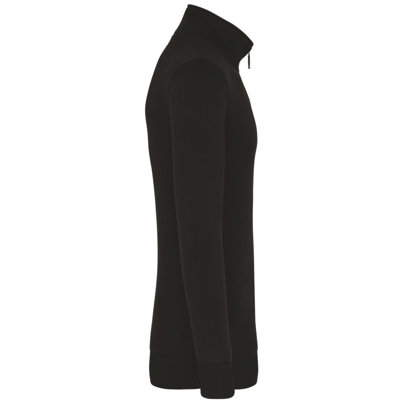 SWEAT-SHIRT COL ZIPPE HOMME K487 NOIR