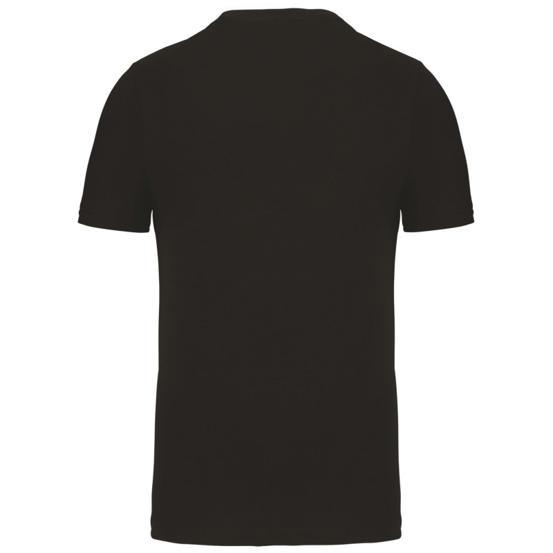 T-SHIRT MC COL V K357 NOIR COTON 180GR