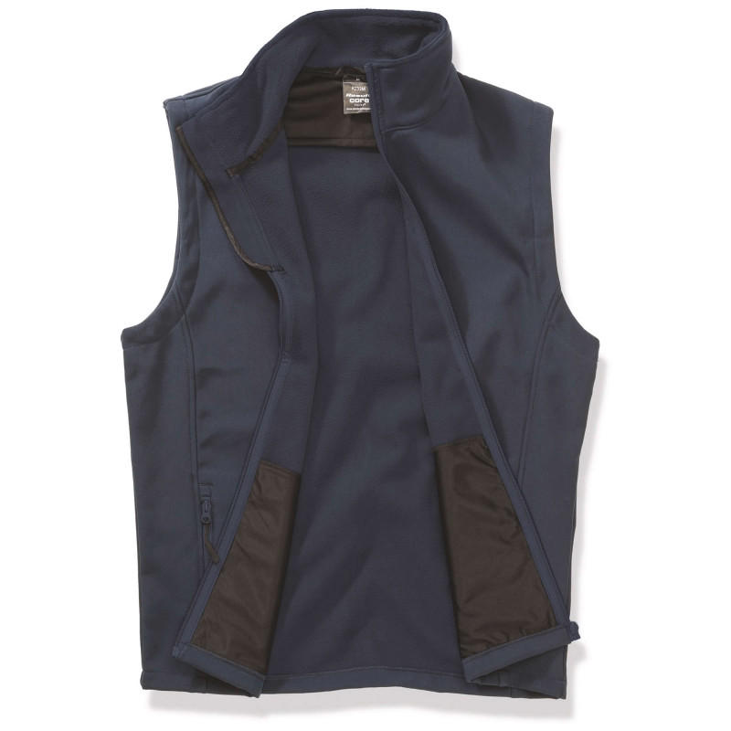 BODYWARMER SOFTSHELL HOMME 280G MARINE 
