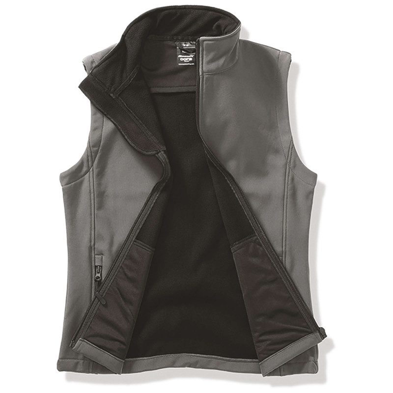 BODYWARMER SOFTSHELL HOMME 280G GRIS 
