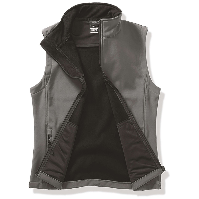 BODYWARMER SOFTSHELL FEMME 280G GRIS 
