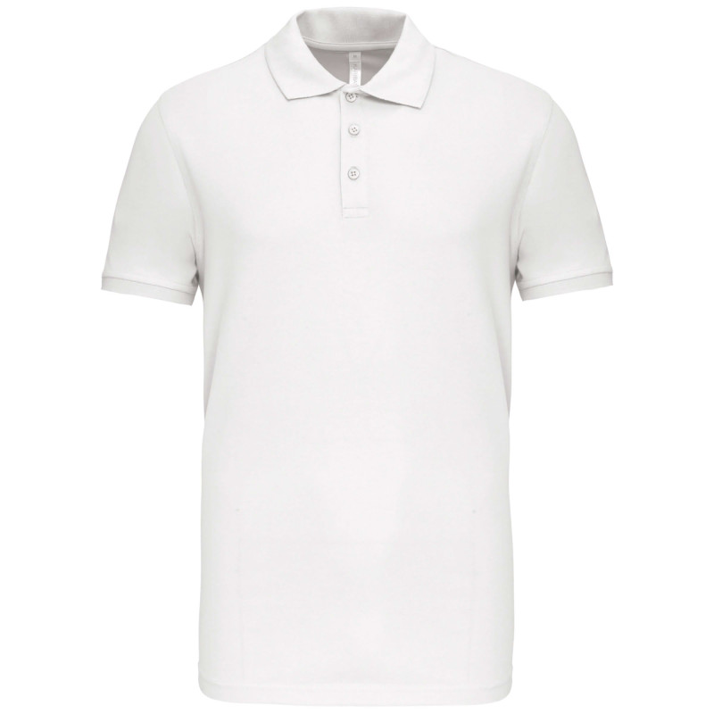 POLO PIQUE 220 HOMME KARIBAN BLANC 
