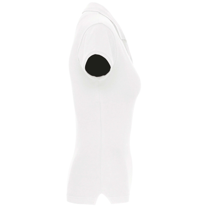 POLO PIQUE 220 FEMME KARIBAN BLANC 

