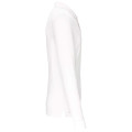 POLO PIQUE 220 MANCHES LONGUES HOMME KARIBAN BLANC 
