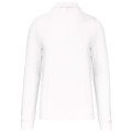 POLO PIQUE 220 MANCHES LONGUES HOMME KARIBAN BLANC 
