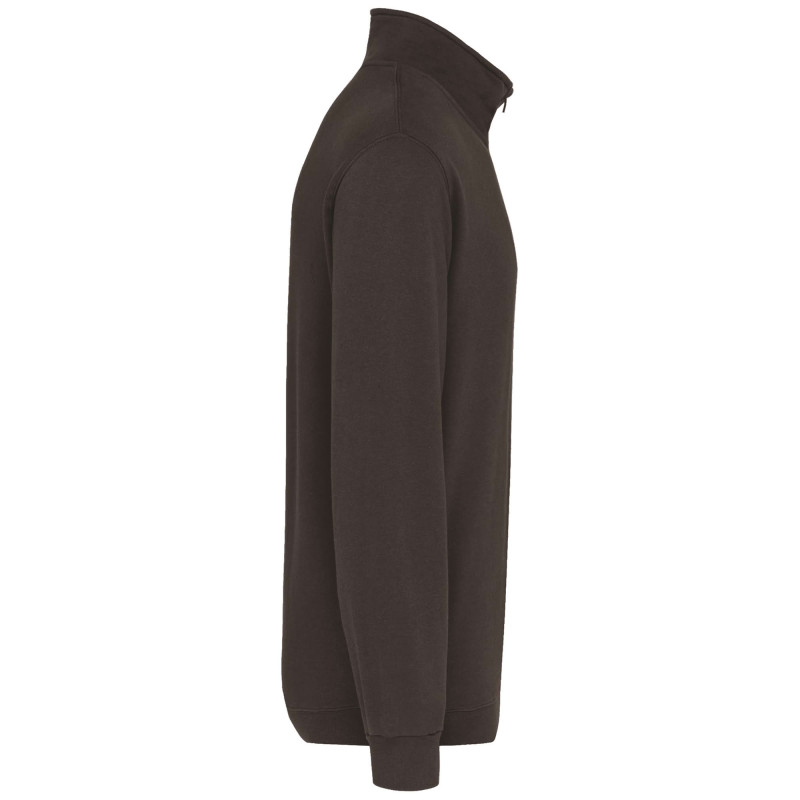 SWEATSHIRT COL ZIPPE DARK GREY
