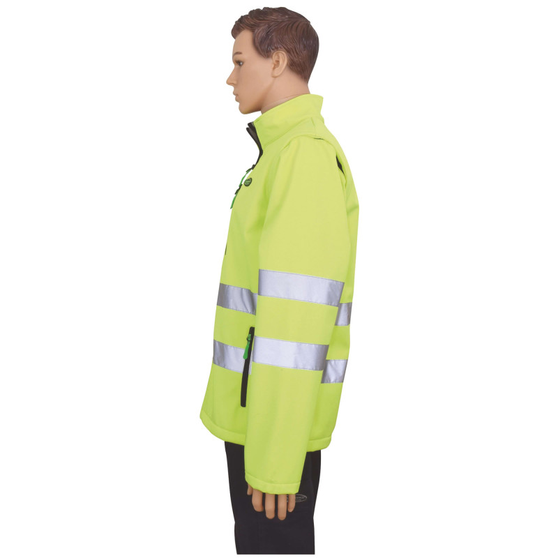 SOFTSHELL CONFORT MANCHES AMOVIBLES FLUO JAUNE