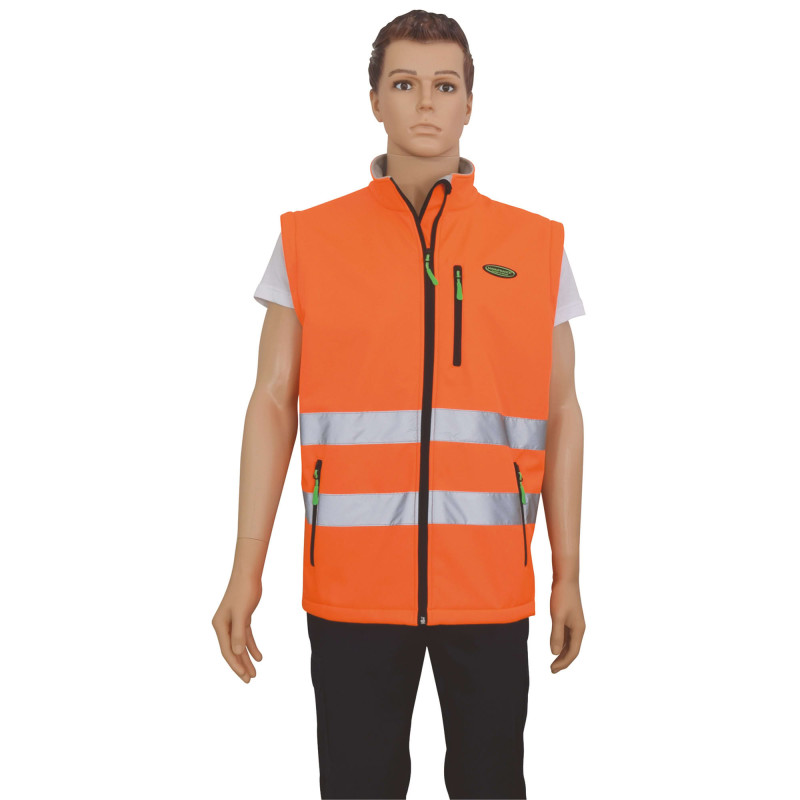 SOFTSHELL CONFORT MANCHES AMOVIBLE FLUO ORANGE