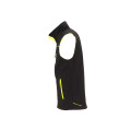 GILET SOFTSHELL UNIVERSE BLACK CARBON NOIR/JAUNE