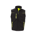 GILET SOFTSHELL UNIVERSE BLACK CARBON NOIR/JAUNE