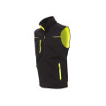 GILET SOFTSHELL UNIVERSE BLACK CARBON NOIR/JAUNE