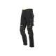 PANTALON ATOM SLIM STRETCH BLAK CARBON NOIR/JAUNE