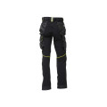 PANTALON ATOM SLIM STRETCH BLAK CARBON NOIR/JAUNE
