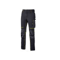 PANTALON ATOM SLIM STRETCH BLAK CARBON NOIR/JAUNE