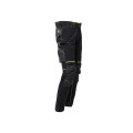 PANTALON ATOM SLIM STRETCH BLAK CARBON NOIR/JAUNE