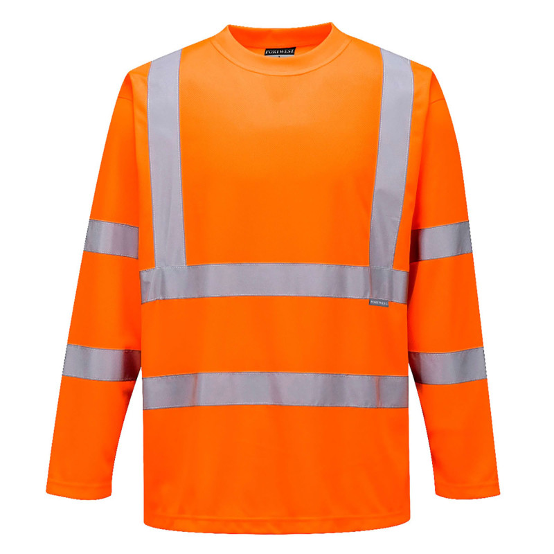 T-SHIRT S178 HAUTE VISIBILI MANCHES LONGUES ORANGE