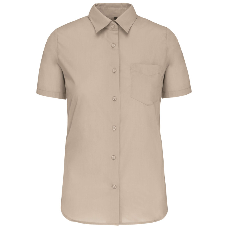 CHEMISE BEIGE MANCHES COURTES FEMME  

