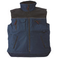 VESTE DE TRAVAIL SANS MANCHE RIPSTOP BLEU/NOIR  
