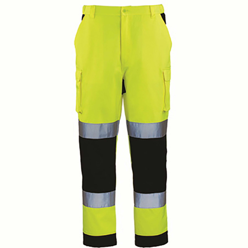 PANTALON PATROL HAUTE VISIBILITE ORANGE FLUO BLEU