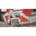 GANTS CUIR GROS OEUVRE ROUGE