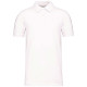 POLO PIQUE BIO 180 HOMME BLANC  

