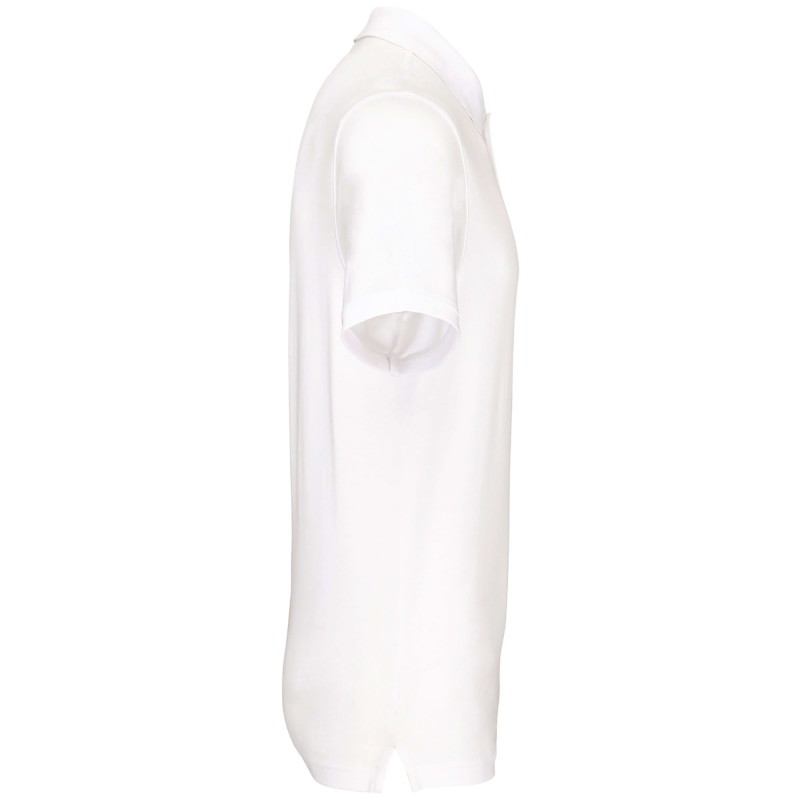 POLO PIQUE BIO 180 HOMME BLANC  
