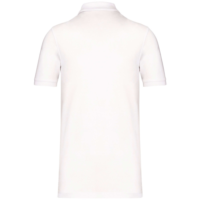 POLO PIQUE BIO 180 HOMME BLANC  

